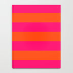 Bright Neon Pink and Orange Horizontal Cabana Tent Stripes Notebook Gallery Image 4