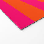 Bright Neon Pink and Orange Horizontal Cabana Tent Stripes Welcome Mat Gallery Image 2