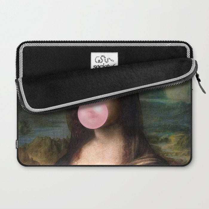  Mona Lisa Bubble Gum Laptop Sleeve Gallery Image 2