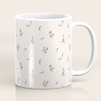 Sweet Pea Ditsy Floral - Pink, Charcoal, Mustard, Sage Coffee Mug Gallery Image 1