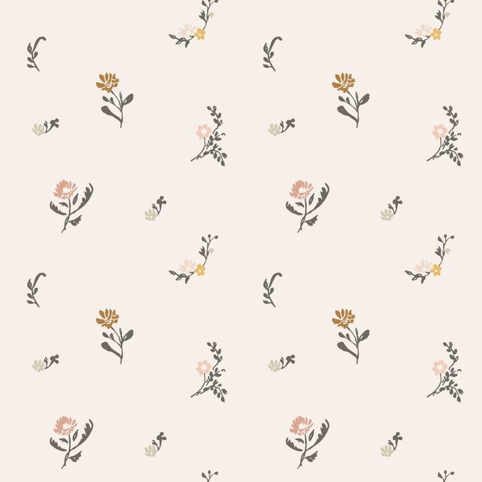 Sweet Pea Ditsy Floral - Pink, Charcoal, Mustard, Sage Coffee Mug Gallery Image 2