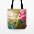 Roseate Spoonbill Bird pink Tote Bag Gallery Image 1