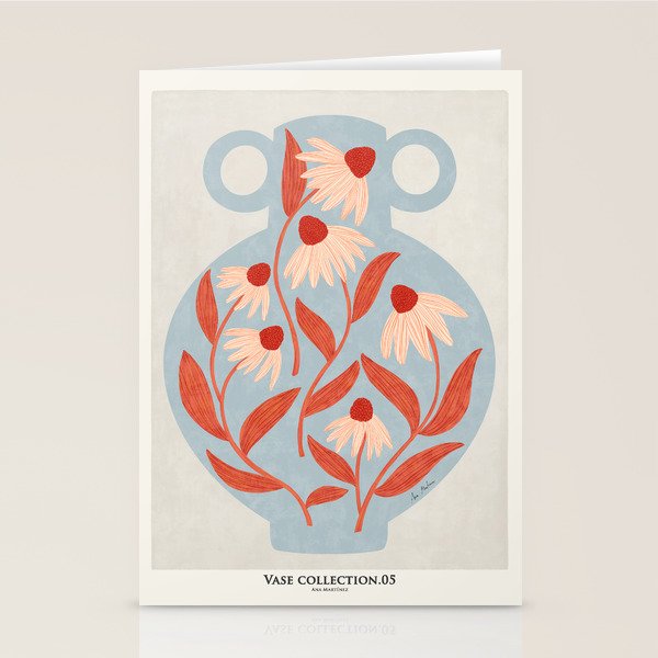 Blue Vase of Daisies Collection Stationery Card Gallery Image 1