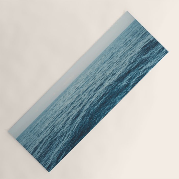 ocean, water, blue sky  -  horizon over water - seascape photography Yoga Mat Gallery Image 1