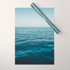 ocean, water, blue sky  -  horizon over water - seascape photography Wrapping Paper Gallery Image 1