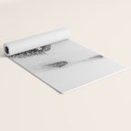 Ski Powder // Black and White Snowy Colorado Backcountry Skiing Whiteout Snowing Yoga Mat Gallery Image 2