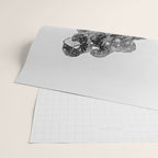 Ski Powder // Black and White Snowy Colorado Backcountry Skiing Whiteout Snowing Wrapping Paper Gallery Image 2