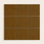 Ochre Velvet Wood Wall Art Gallery Image 1