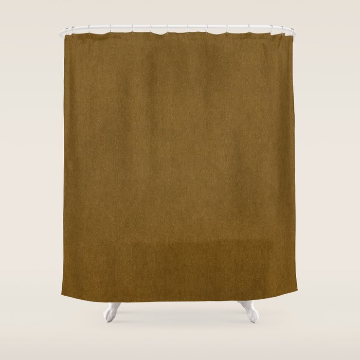 Ochre Velvet Shower Curtain Gallery Image 1