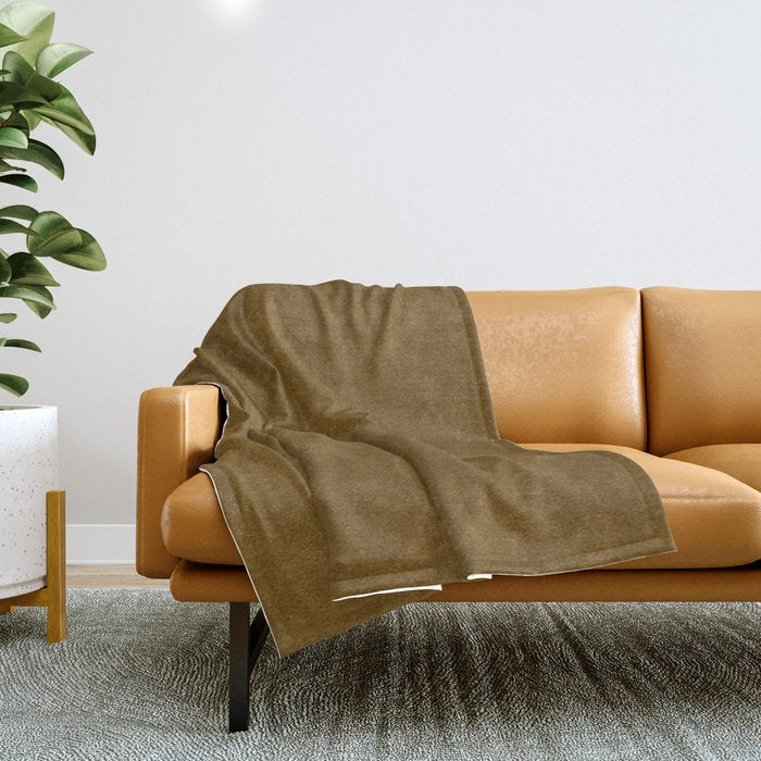 Ochre Velvet Throw Blanket Gallery Image 1