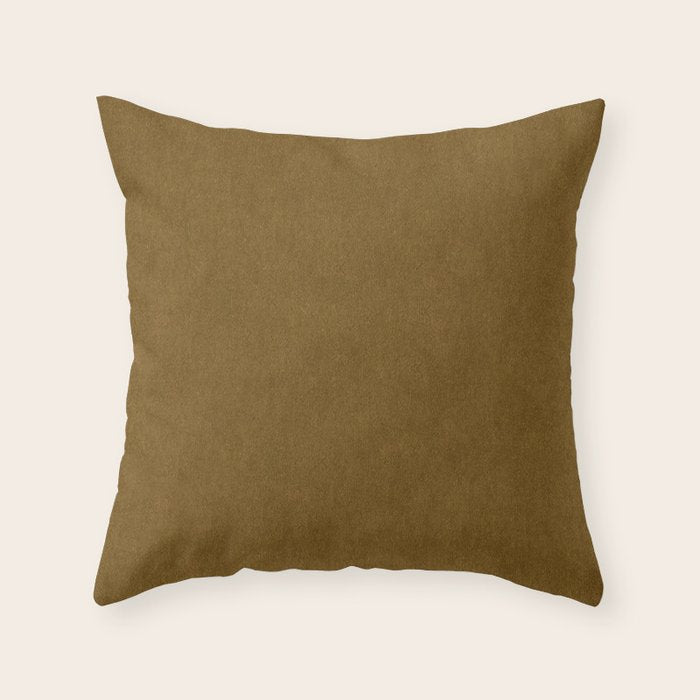 Ochre Velvet Throw Pillow Gallery Image 6
