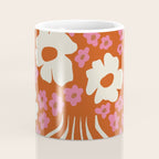 flower-pot in orange and pink Coffee Mug Gallery Image 4