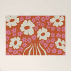 flower-pot in orange and pink Welcome Mat Gallery Image 1