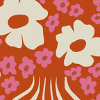 flower-pot in orange and pink Coffee Mug Gallery Image 2