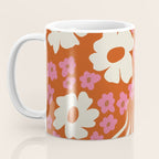 flower-pot in orange and pink Coffee Mug Gallery Image 3