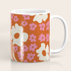 flower-pot in orange and pink Coffee Mug Gallery Image 1
