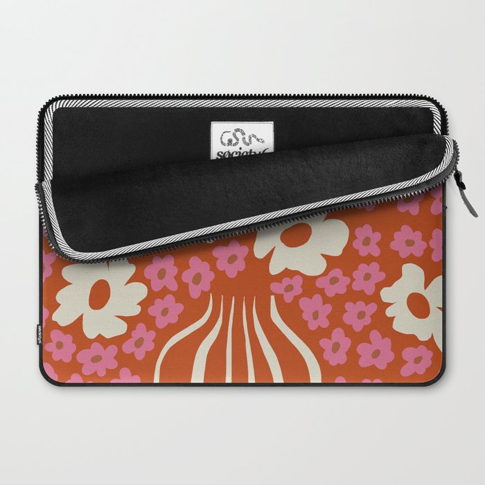 flower-pot in orange and pink Laptop Sleeve Gallery Image 2
