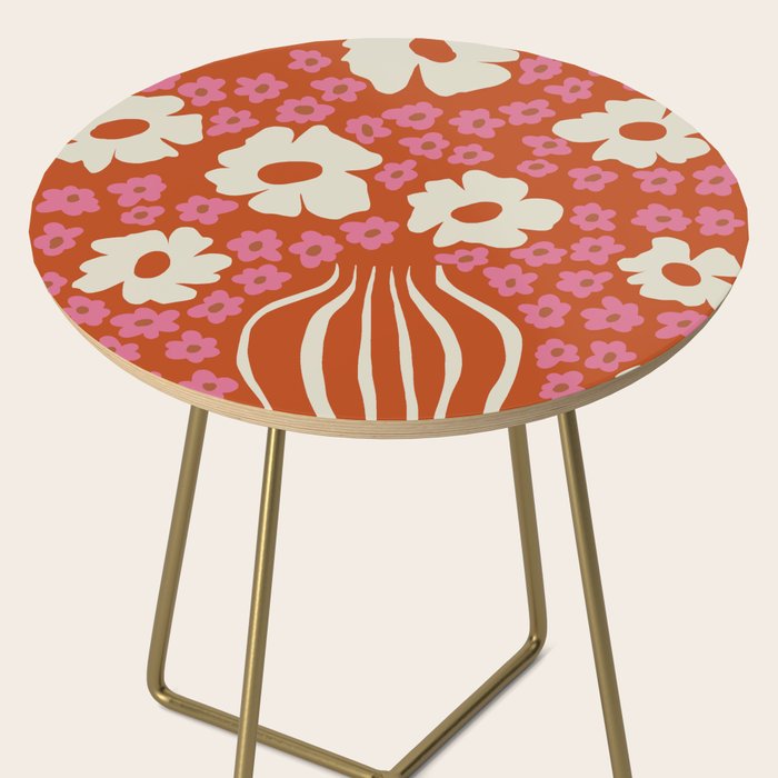 flower-pot in orange and pink Side Table Gallery Image 2