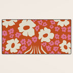 flower-pot in orange and pink Desk Mat Gallery Image 3