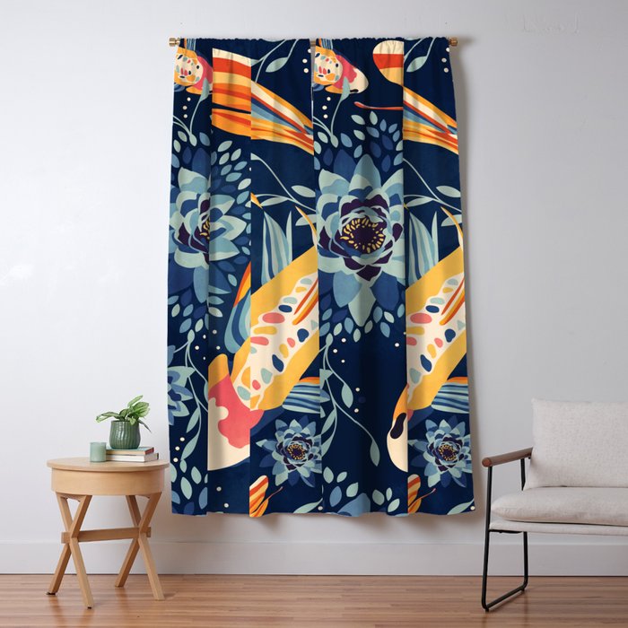 The Lotus Pond Window Curtain