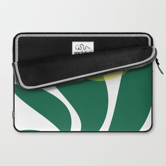 Yellow Sun Green Leaves Minimalism Laptop Sleeve Gallery Image 2