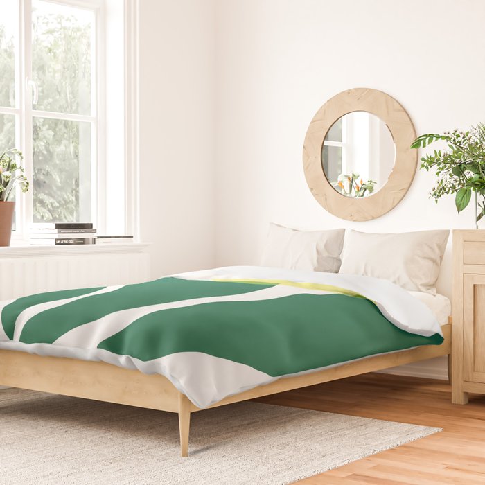 Yellow Sun Green Leaves Minimalism Duvet Cover Gallery Image 2