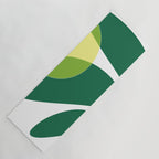 Yellow Sun Green Leaves Minimalism Yoga Mat Gallery Image 1