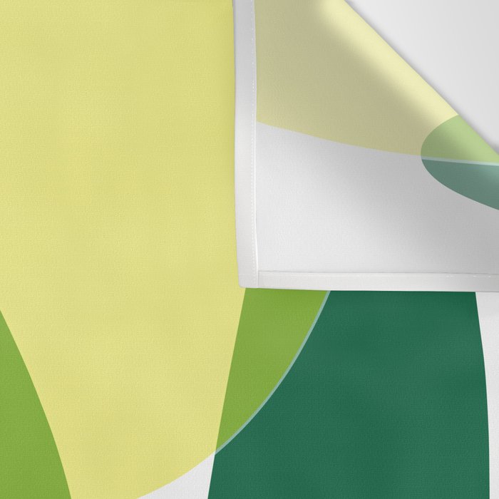 Yellow Sun Green Leaves Minimalism Wall Tapestry Gallery Image 3