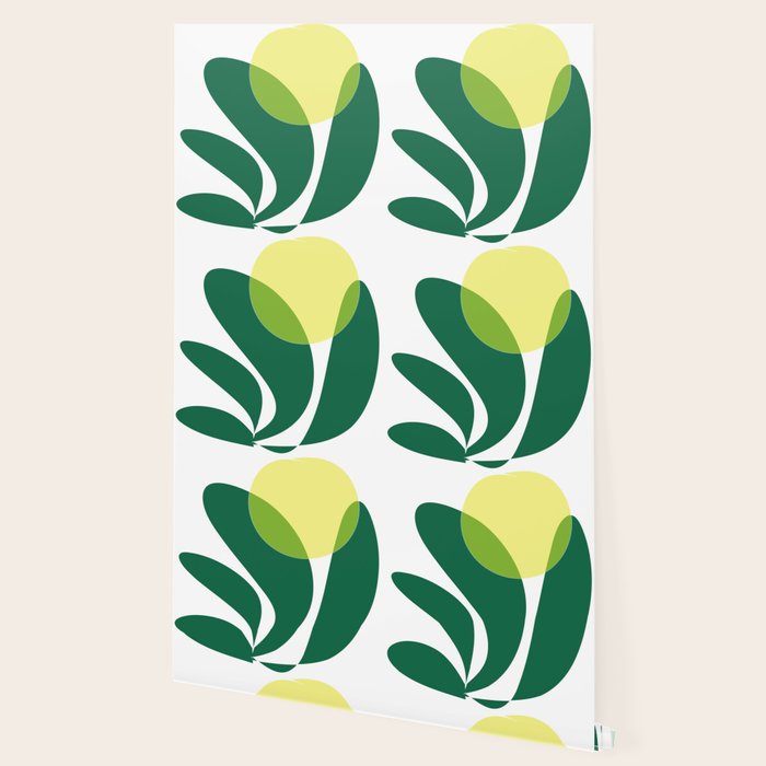 Yellow Sun Green Leaves Minimalism Wallpaper Gallery Image 2