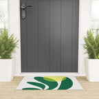 Yellow Sun Green Leaves Minimalism Welcome Mat Gallery Image 3