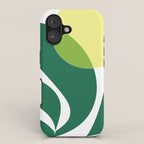 Yellow Sun Green Leaves Minimalism iPhone Case Gallery Image 1