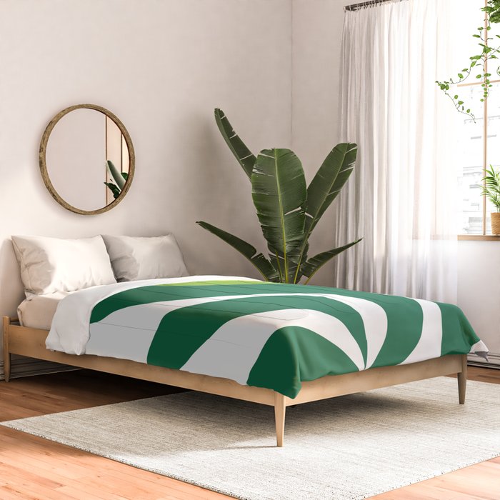 Yellow Sun Green Leaves Minimalism Comforter Gallery Image 2