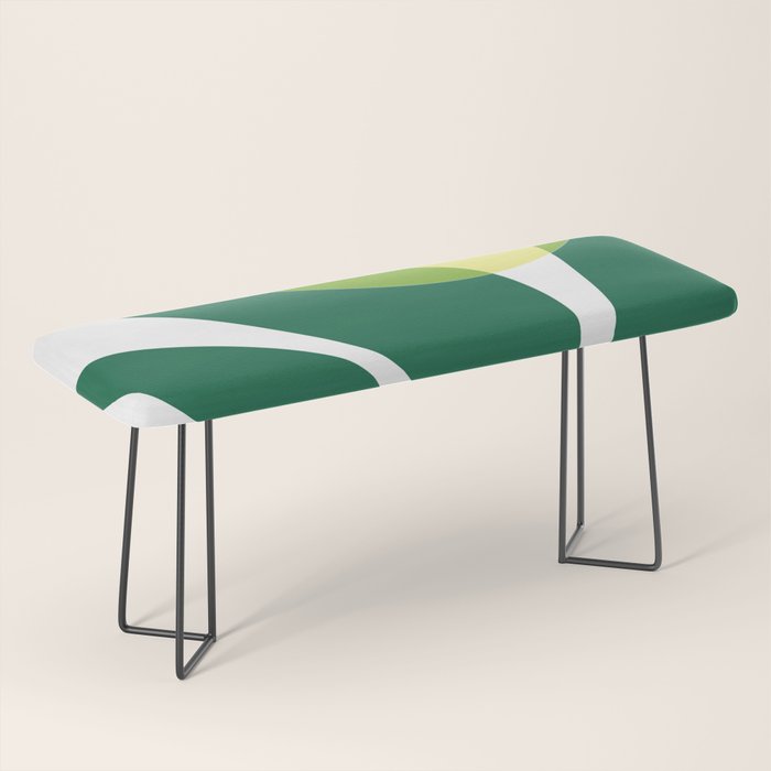 Yellow Sun Green Leaves Minimalism Bench Gallery Image 1