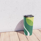 Yellow Sun Green Leaves Minimalism Travel Mug Gallery Image 4