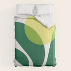 Yellow Sun Green Leaves Minimalism Duvet Cover Gallery Image 6
