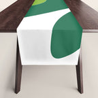 Yellow Sun Green Leaves Minimalism Table Runner Gallery Image 1