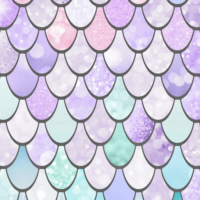Cute Mermaid Pattern, Pink, Purple, Teal, Pastel Aesthetics Coffee Mug Gallery Image 2