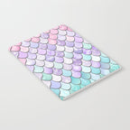 Cute Mermaid Pattern, Pink, Purple, Teal, Pastel Aesthetics Notebook Gallery Image 2
