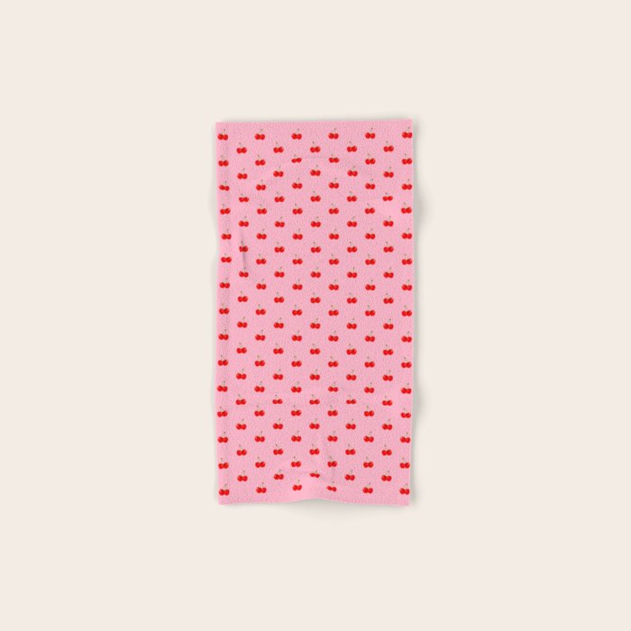 Y2K Cherries - Pink Pattern Miniature Bath Towel Gallery Image 1