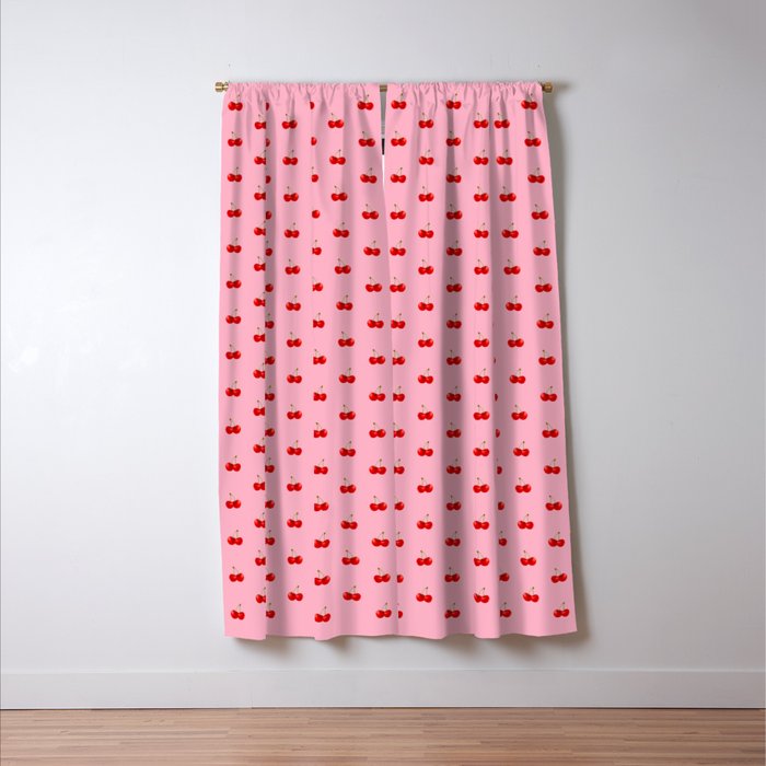 Y2K Cherries - Pink Pattern Miniature Window Curtain Gallery Image 3