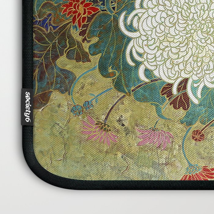 Vivid type flower Japanese painting Laptop Sleeve Gallery Image 3