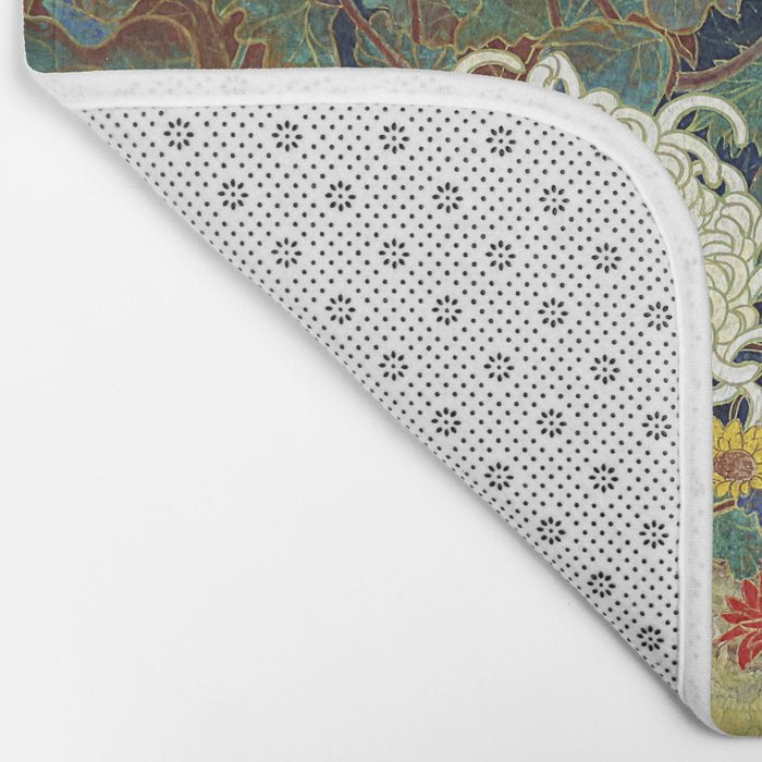 Vivid type flower Japanese painting Bath Mat Gallery Image 2