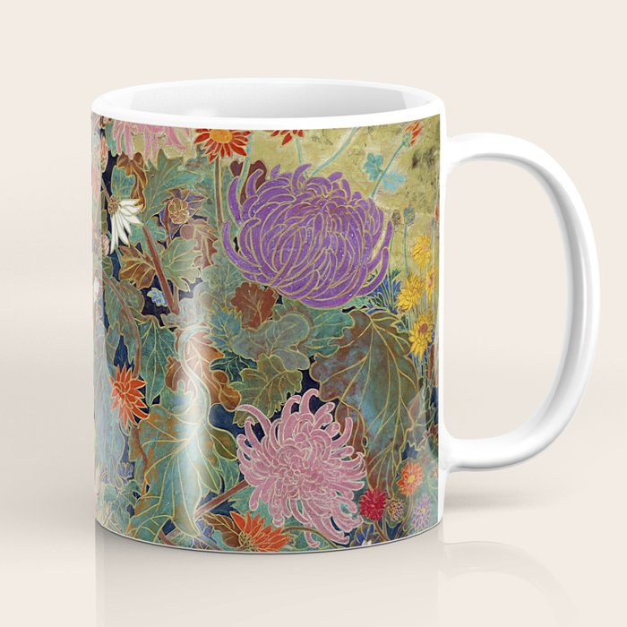 Vivid type flower Japanese painting Coffee Mug Gallery Image 1