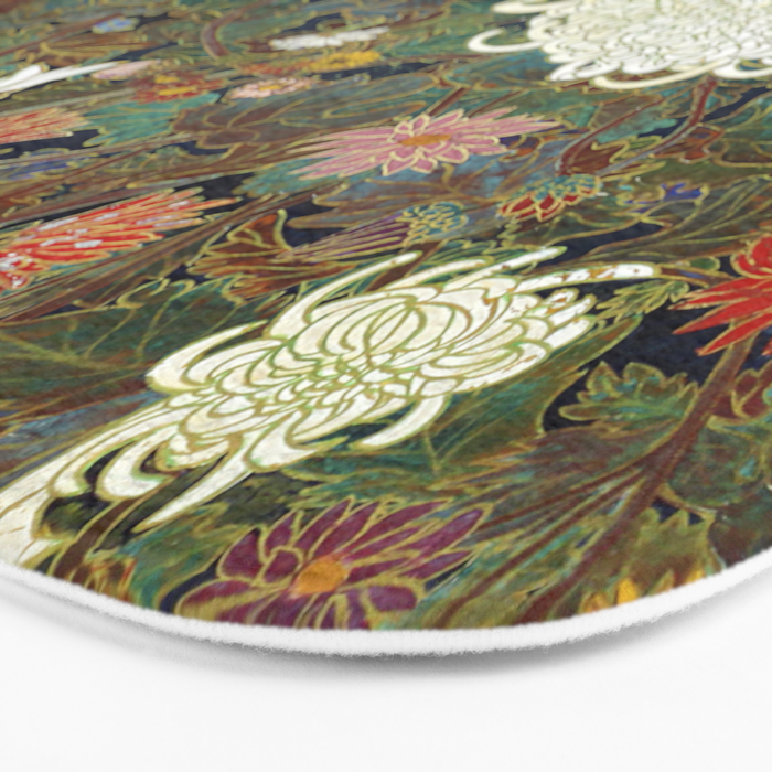 Vivid type flower Japanese painting Bath Mat Gallery Image 3