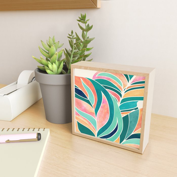 Rise Up Tropical Leaf Illustration Mini Art Print Gallery Image 2