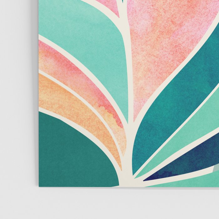 Rise Up Tropical Leaf Illustration Poster Gallery Image 3