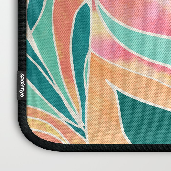 Rise Up Tropical Leaf Illustration Laptop Sleeve Gallery Image 3
