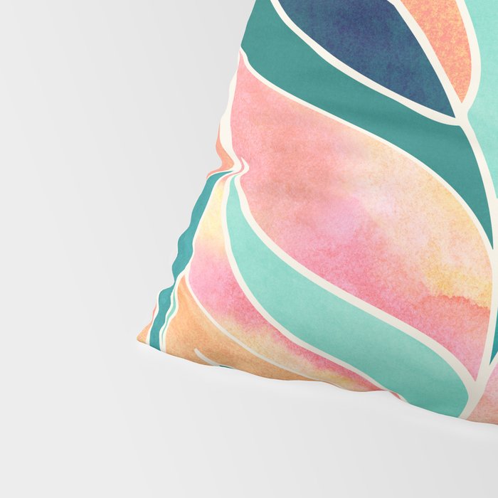 Rise Up Tropical Leaf Illustration Pillow Sham Gallery Image 4