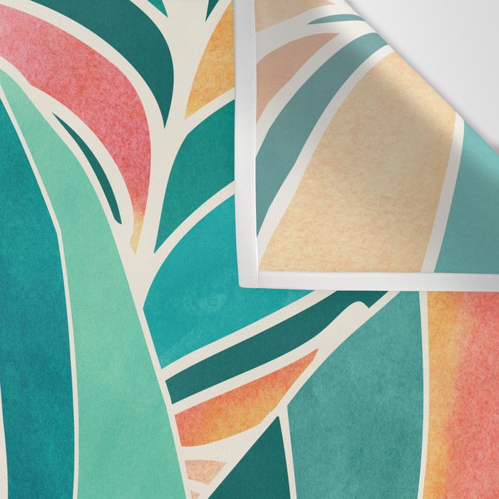 Rise Up Tropical Leaf Illustration Wall Tapestry Gallery Image 3