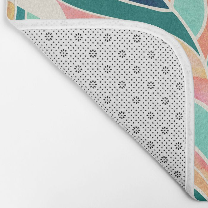 Rise Up Tropical Leaf Illustration Bath Mat Gallery Image 2
